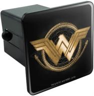 👸 wonder woman movie golden lasso logo tow trailer hitch cover plug insert - the ultimate accessory for superhero fans! logo