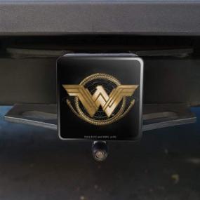 img 1 attached to 👸 Wonder Woman Movie Golden Lasso Logo Tow Trailer Hitch Cover Plug Insert - The Ultimate Accessory for Superhero Fans!