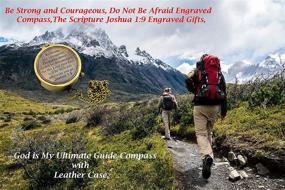 img 1 attached to 🧭 Be Strong and Courageous Engraved Compass - Joshua 1:9 Scripture Engraved Gifts for Confirmation, Baptism, Missionary, Birthdays, and More by 5MOONSUN5