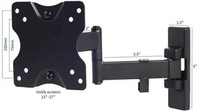 img 1 attached to 🖥️ High-Quality Swing Arm Wall Mount for LCD Monitor/Flat Screen TV - Mount World 1060 Black, Ideal for 15" to 27" Screens