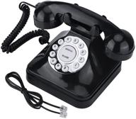 📞 vintage retro wire landline corded telephone: classic desk telephone for home and office decor logo