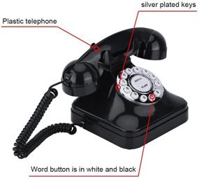 img 2 attached to 📞 Vintage Retro Wire Landline Corded Telephone: Classic Desk Telephone for Home and Office Decor