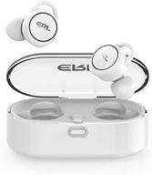💦 erl2.0 tws bluetooth 5.0 waterproof stereo earbuds with mic - total wireless sport earphones with magnetic charging case (ios & android) - white logo