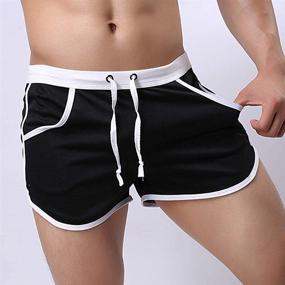 img 3 attached to Rexcyril Men's Running Workout Gym Shorts for Bodybuilding, Athletics and Casual Sports