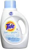 🌿 tide free & gentle he turbo liquid laundry detergent: pack of 2, unscented, 1.47 l (32 loads) - effective and gentle cleaning solution logo