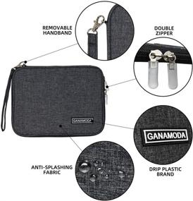 img 1 attached to 🔌 Efficient Small Electronic Organizer Travel Cable Bag - Ganamoda Portable Tech Accessories Case for Phone, Cord, Charger, Hard Drives, Gadgets - Dark Gray