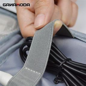 img 2 attached to 🔌 Efficient Small Electronic Organizer Travel Cable Bag - Ganamoda Portable Tech Accessories Case for Phone, Cord, Charger, Hard Drives, Gadgets - Dark Gray