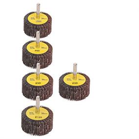 img 2 attached to 🛠️ SCOTTCHEN 2-Inch x 1-Inch x 1/4-Inch Aluminum Oxide Flap Wheel Sander, Grit Sizes: 40, 60, 80, 120 - Pack of 5