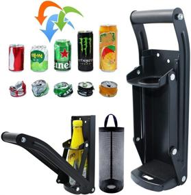 img 4 attached to 🌱 Eco-Friendly Can Crusher 16oz, Aluminum Can Crushers with Bottle Opener - Wall Mounted Soda Beer Smasher Recycling Tool (16 oz, Black)