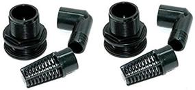 img 1 attached to 🔧 Lifegard Aquatics 1-Inch Bulkhead Slip Fitting Kits - (Pack of 2) | Improved SEO