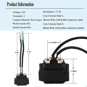 img 3 attached to 🚀 YIXIN Стартовый соленоидный реле SMU6077 - Обновление для Yamaha Waverunner VX110 VX1100 FX1000 FX1800 SR210 SR230 SR240, Заменяет заводской код 6B6-81940-00-00