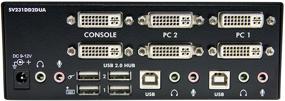 img 2 attached to 🖥️ StarTech.com Dual Monitor DVI KVM Switch with Audio, USB 2.0 Hub - 2-Port - 1920 x 1200 Resolution - SV231DD2DUA