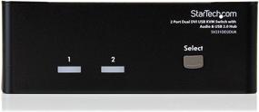 img 3 attached to 🖥️ StarTech.com Dual Monitor DVI KVM Switch with Audio, USB 2.0 Hub - 2-Port - 1920 x 1200 Resolution - SV231DD2DUA