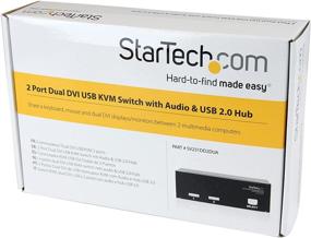 img 1 attached to 🖥️ StarTech.com Dual Monitor DVI KVM Switch with Audio, USB 2.0 Hub - 2-Port - 1920 x 1200 Resolution - SV231DD2DUA