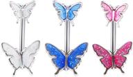 butterfly pattern stainless piercing jewelry logo