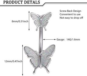 img 1 attached to Butterfly Pattern Stainless Piercing Jewelry