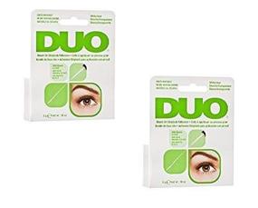 img 2 attached to Клей для ресниц "Duo Brush-On" с витаминами A, C и E - прозрачный, 0,18 унций (2 упаковки) включает 6 открыток "Pinkleaf