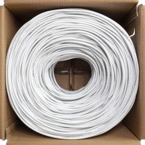 img 1 attached to 🔌 NavePoint Cat5e CCA 1000ft White Solid Bulk Ethernet Cable 24AWG 4 Pair UTP Unshielded Twisted Pair