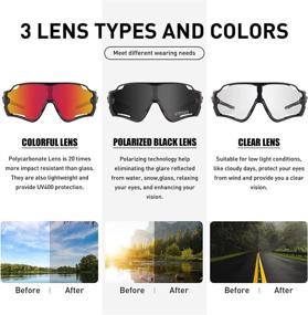 img 1 attached to KAPVOE Cycling Glasses: Polarized Sunglasses for MTB, Men, Women, Mountain Biking, Beach Fishing