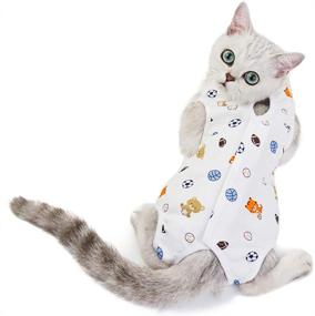 img 2 attached to TiBseo Cat Recovery Suit Professional Surgery Recovery Suit Cats Paste Cotton Breathable Surgery Suits Abdominal Wounds Skin Diseases