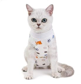 img 3 attached to TiBseo Cat Recovery Suit Professional Surgery Recovery Suit Cats Paste Cotton Breathable Surgery Suits Abdominal Wounds Skin Diseases