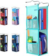 🌊 ocean turquoise hanging locker organizer for school, gym, work, and storage by abra company - upgraded eco-friendly fabric ideal for children's health логотип