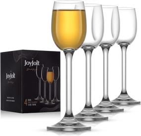 img 4 attached to JoyJolt Saga Crystal Liquor Glasses