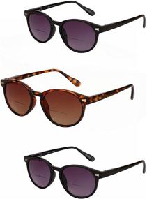 img 4 attached to 🕶️ The Brilliance Bifocal Sunglasses: Enhancing Vision Outdoors for Men and Women with 3 Pairs, Sun Readers, and Microfiber Carrying Cases