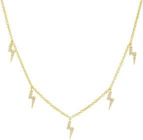 img 4 attached to Columbus Gold Plated Charm Necklace Girls' Jewelry