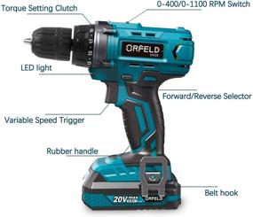 img 3 attached to 🔧 Enhance Your Drilling Experience with ORFELD Cordless Accessories Variable Drilling Tool