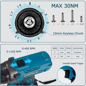 img 1 attached to 🔧 Enhance Your Drilling Experience with ORFELD Cordless Accessories Variable Drilling Tool