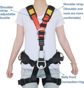 img 1 attached to HeeJo Climbing: Enhancing Safety and Comfort - Outdoor Tree Climbing Seat Belt with Large Size and Outward Band Expanding Training - A Must-Have Climbing Gear