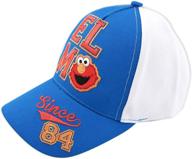 🧢 sesame street baseball white toddler boys' hats & caps: fun and stylish accessories logo