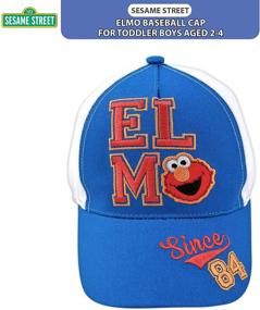 img 2 attached to 🧢 Sesame Street Baseball White Toddler Boys' Hats & Caps: Fun and Stylish Accessories