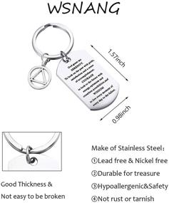 img 3 attached to New Beginnings Recovery Jewelry Dog Tag Keychain - Serenity Prayer & Sobriety Gift for WSNANG, God Grant Me Serenity