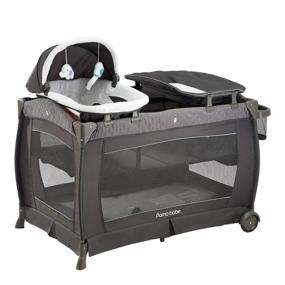 img 2 attached to 🏻 Pamo Babe Deluxe Grey Nursery Center: Ultimate Comfort Playard for your Baby