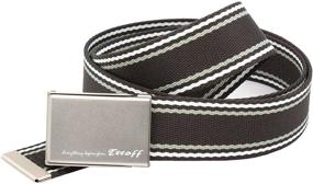 img 4 attached to 👔 Transform Your Style with Teeoff Reversible Metal Buckle Silver Men's Accessories and Belts