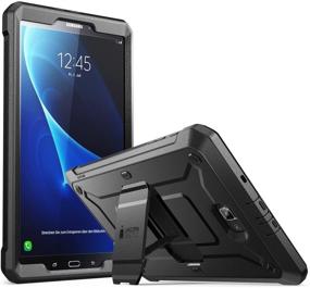 img 4 attached to 🦄 SUPCASE Unicorn Beetle PRO Series Case for Samsung Galaxy Tab A 10.1 inch (2016), with Built-in Screen Protector - Compatible with SM-T580/T585 (No Pen Version), Black