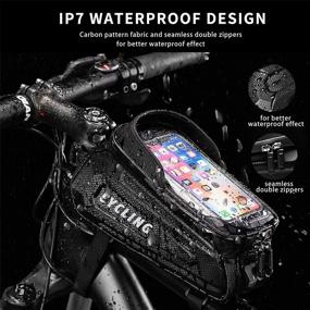 img 1 attached to Marspeeder Bike Bag IP67 Waterproof, EVA 3D Hard Handlebar Bag - Bicycle Pouch Accessories and Phone Holder Mount for 4.7'' to 7'' Phones