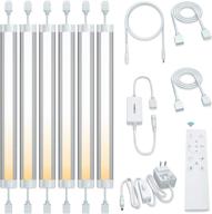 🔆 lampaous led smart under cabinet lighting kit - remote control, dimmable night light with adjustable color temperature - ideal for kitchen, workbench, pantry, hutch, step, hallway, shelf (6 bars) logo