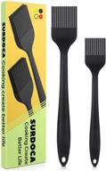 silicone pastry basting brush combo - 2 pack, 10-inch and 8-inch heat resistant brushes for cooking, baking, and food prep, bpa free kitchen brushes for sauces, butters, oils, with stainless steel core, great for barbecue bbq grilling logo