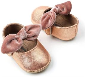 img 2 attached to 👟 HsdsBebe Infant Baby Girls Mary Jane Flats: Stylish and Safe Walking Sneaker Dress Shoes