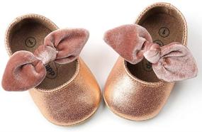 img 4 attached to 👟 HsdsBebe Infant Baby Girls Mary Jane Flats: Stylish and Safe Walking Sneaker Dress Shoes