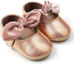 img 1 attached to 👟 HsdsBebe Infant Baby Girls Mary Jane Flats: Stylish and Safe Walking Sneaker Dress Shoes