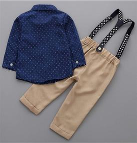 img 2 attached to Gentleman Toddler Clothes: Stylish Suspenders Outfits for Boys' Clothing