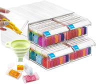 🎨 artdot diamond painting storage containers - 4 pack stackable craft organizers with 140 slots for individual diamond art beads, nail pill, rhinestones, and seeds logo