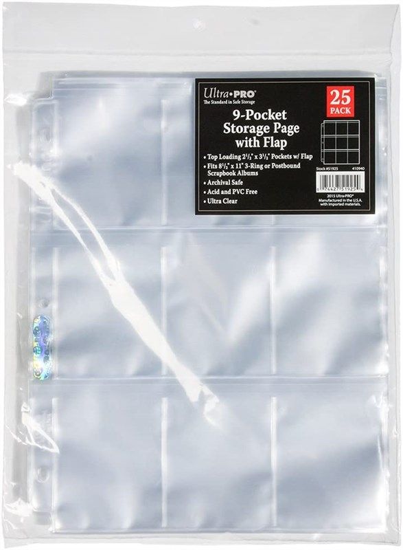 ultra 9 pocket storage secure 25ct logo