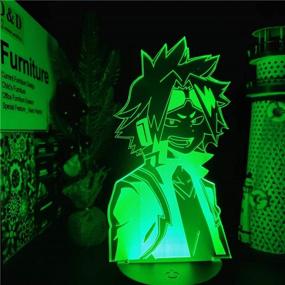 img 2 attached to 🌟 3D Denki Kaminari Night Light: Anime Illusion Lamp for Hero Academia Fans - Remote Control Included