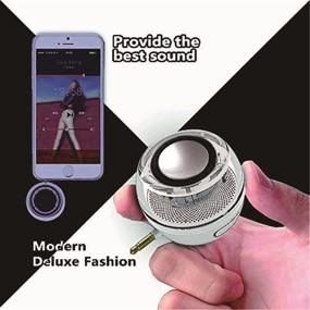 img 1 attached to 🔊 Leadsound Crystal 3W 27mm 8Ω Portable Wireless Mini Speaker with Clear Bass, 3.5mm Aux Audio Jack, Micro USB Port - White