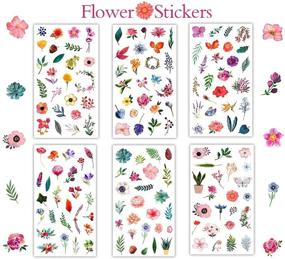img 1 attached to 🌸 Cute Flower Aesthetic Stickers for Water Bottles, Journals, Scrapbooking, DIY Crafts, Laptops, Photos, Calendars